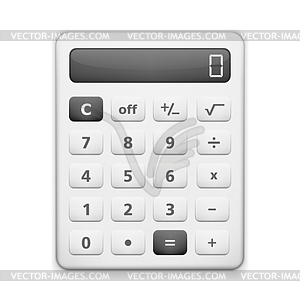 White Calculator - vector image