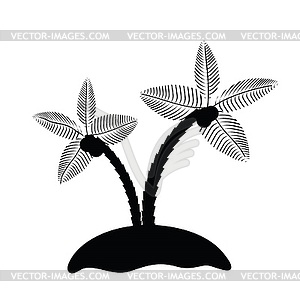 Two palms - vector clip art