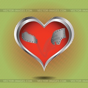 Abstract red heart - vector clipart