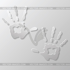 Two hands - vector image