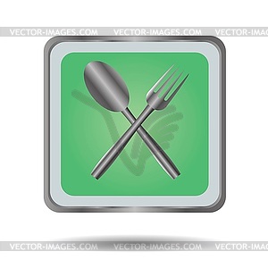 Fork and spoon - vector image