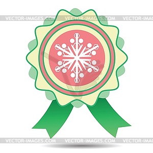 New year sticker - vector clipart