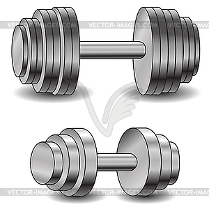 Two dumbells - vector clipart