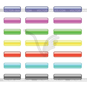 Set of colorful glass buttons - vector image