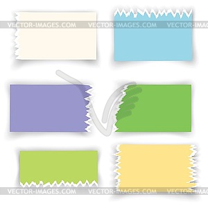 Ragged sheets of paper - vector clip art