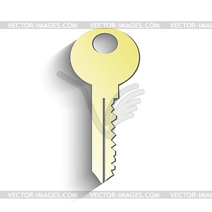 Gold key - vector image