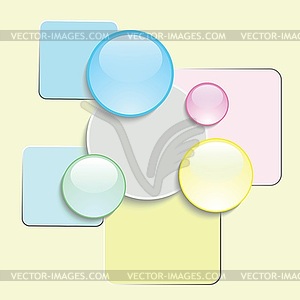 Abstract glass icons - vector image