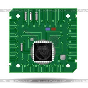 Computer circuit board - vector clipart