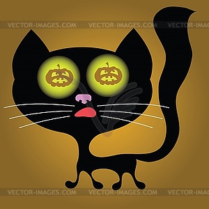 Halloween cat - vector image