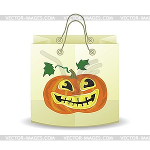 Halloween shopping bag - royalty-free vector clipart