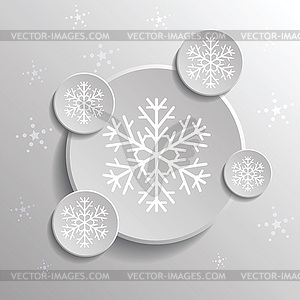 Abstract snowflakes - vector image