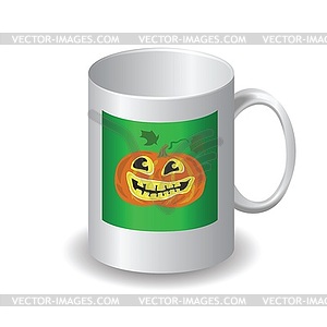 Halloween mug - vector clip art