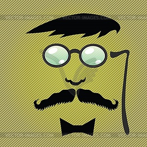 Mustaches and accessories - vector clipart