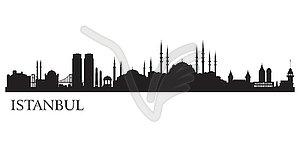 Istanbul city silhouette - vector image