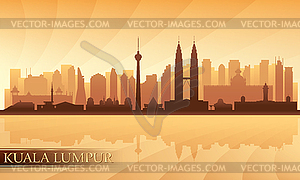 Kuala Lumpur city skyline - vector EPS clipart