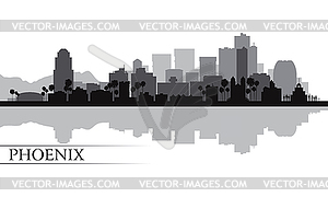 Phoenix city skyline silhouette background - vector clipart