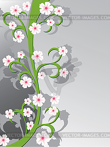 Floral background with flowers - vector clipart