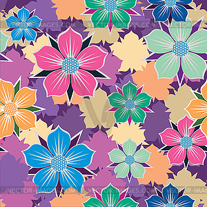 Floral seamless background - vector image