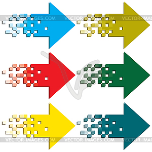Разноцветные стрелки, чтобы указать, - изображение векторного клипарта