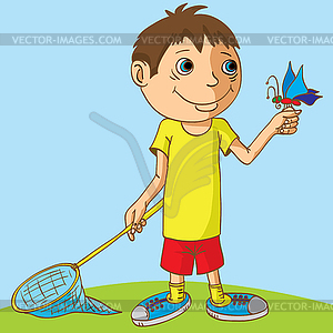 Little boy - vector clipart