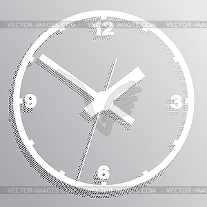 Wall mounted digital clock - vector image