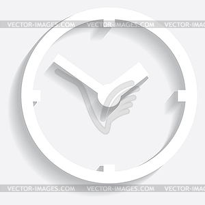 Wall mounted digital clock - vector image
