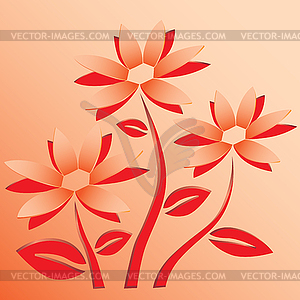 Flower cut out of paper - royalty-free vector image