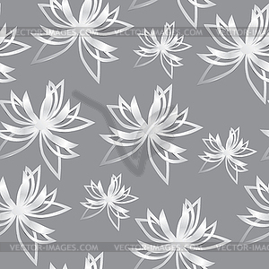 Flower cut out of paper. Seamless - vector clipart