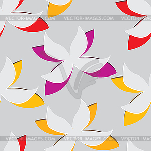 Flower cut out of paper. Seamless - vector image