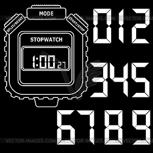 Stopwatch.  - vector clipart