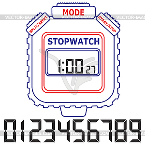 Stopwatch.  - vector clipart