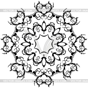 Beautiful lace pattern. circular background - vector image