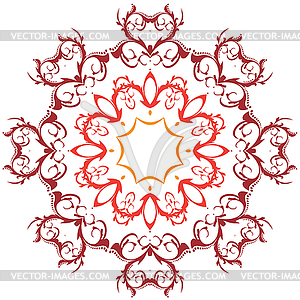 Beautiful lace pattern. circular background - vector image