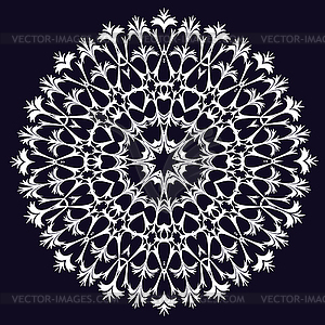 Beautiful lace pattern. circular background - vector image