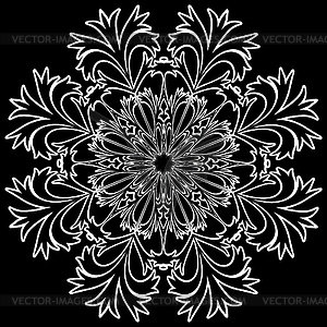 Beautiful lace pattern. circular background - vector clipart