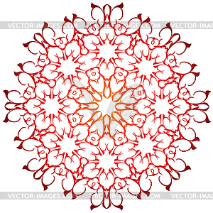 Beautiful lace pattern. circular background - vector image