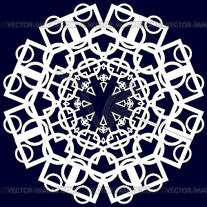 Beautiful lace pattern. circular background - vector clip art