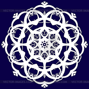 Beautiful lace pattern. circular background - color vector clipart