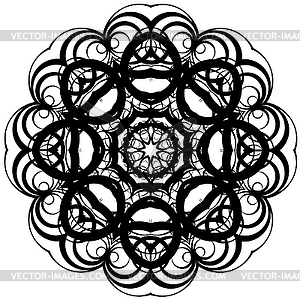 Beautiful lace pattern. circular background - vector image