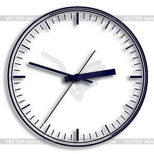 Wall mounted digital clock - vector image