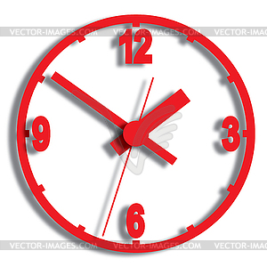 Wall mounted digital clock - vector clip art