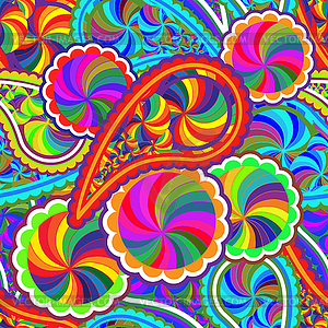 Seamless pattern based on traditional Asian element - vector clipart