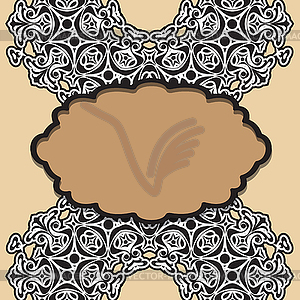 Beautiful lace pattern. circular background - vector image