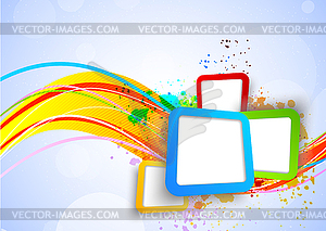 Красочный фон с квадратами - иллюстрация в векторе