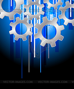 Background with gears - vector clipart