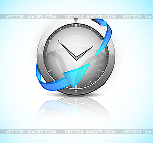 Clock with arrow - vector image