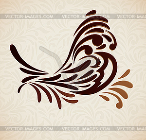 Background with stylized bird - vector clipart