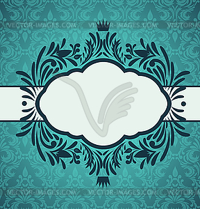 Invitation card with frame - vector image