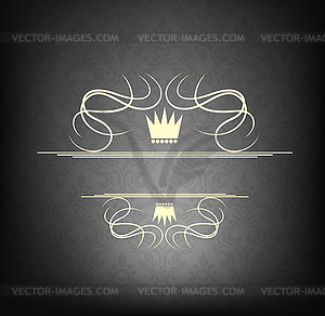 Vintage frame on floral background - vector image