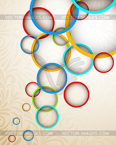 Background with circles - color vector clipart